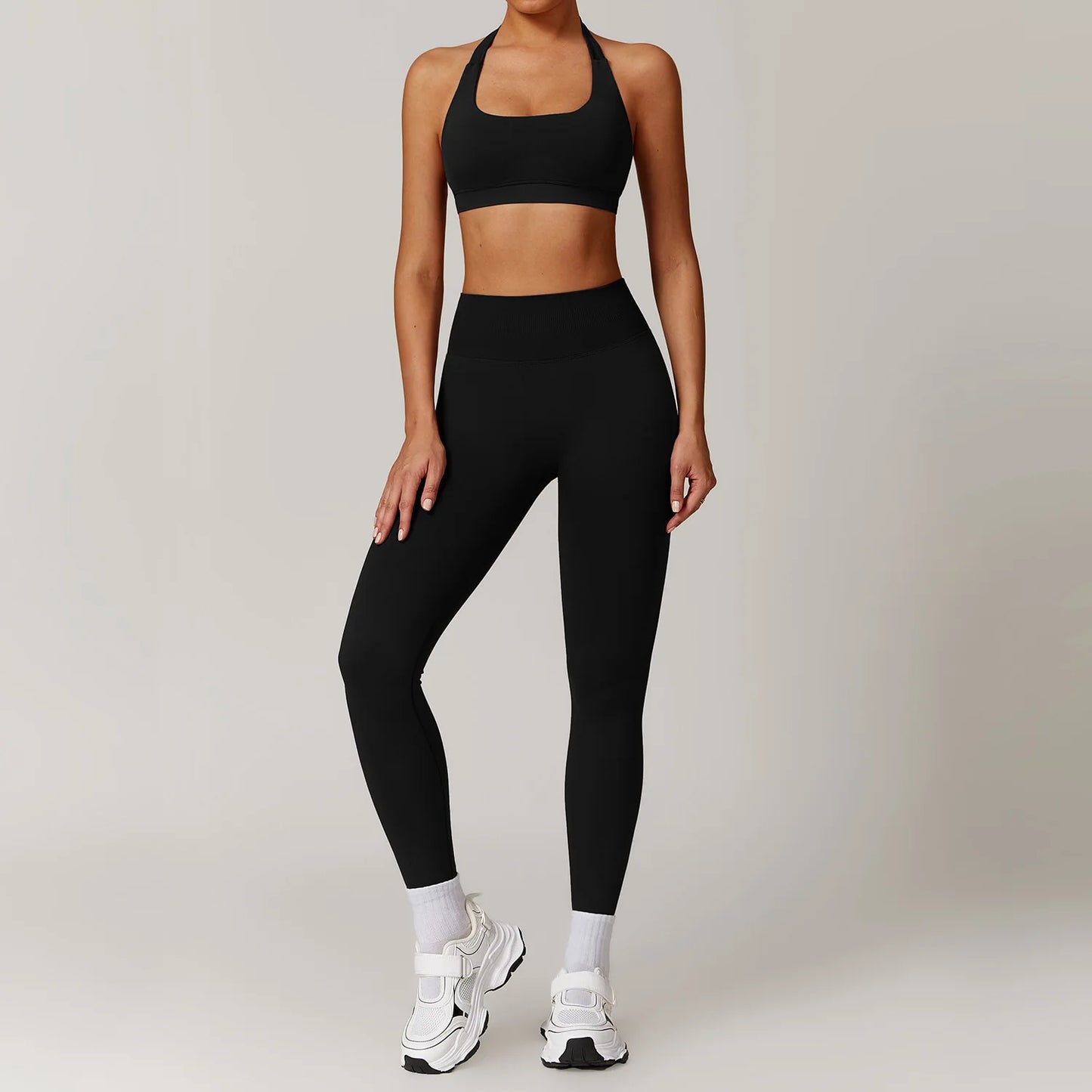 THE EVESSA HALTER SPORTS BRA-Sports Bras-Gym Giants