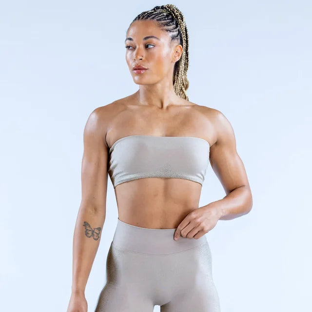 THE AURA BANDEAU TWIST BACK SPORTS BRA-Sports Bras-Gym Giants