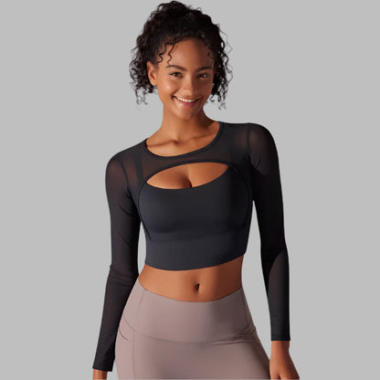 THE NAYARA QUICK-DRY MESH LONG SLEEVE-Long Sleeve Shirts-Gym Giants