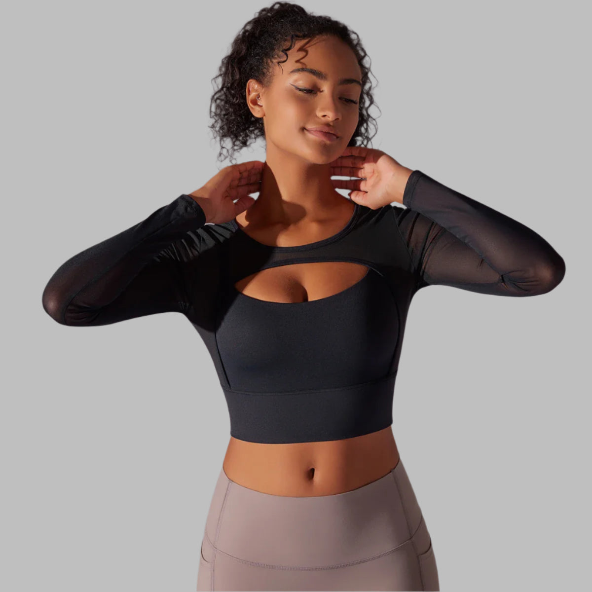 THE NAYARA QUICK-DRY MESH LONG SLEEVE-Long Sleeve Shirts-Gym Giants