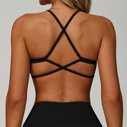 ALETTA V-NECK CROSSBACK SPORTS BRA-Sports Bras-Gym Giants