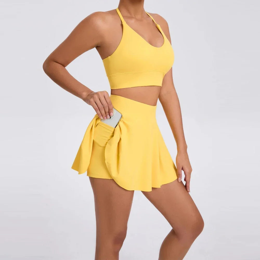 KARELIA HALTER TENNIS SKORT SET