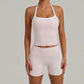 CLOVER HALTERNECK SINGLET & SEAMLESS SHORTS SET