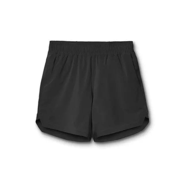 Men's Cargo Style Gym Shorts - Comfortable, durable, and functional shorts for your workout. Made from high-quality polyester, these shorts are lightweight, quick-drying, and built to last. Features include a side loop, drawstring closure, and secure pockets.