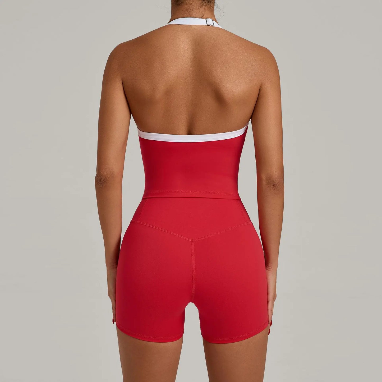 CLOVER HALTERNECK SINGLET & SEAMLESS SHORTS SET