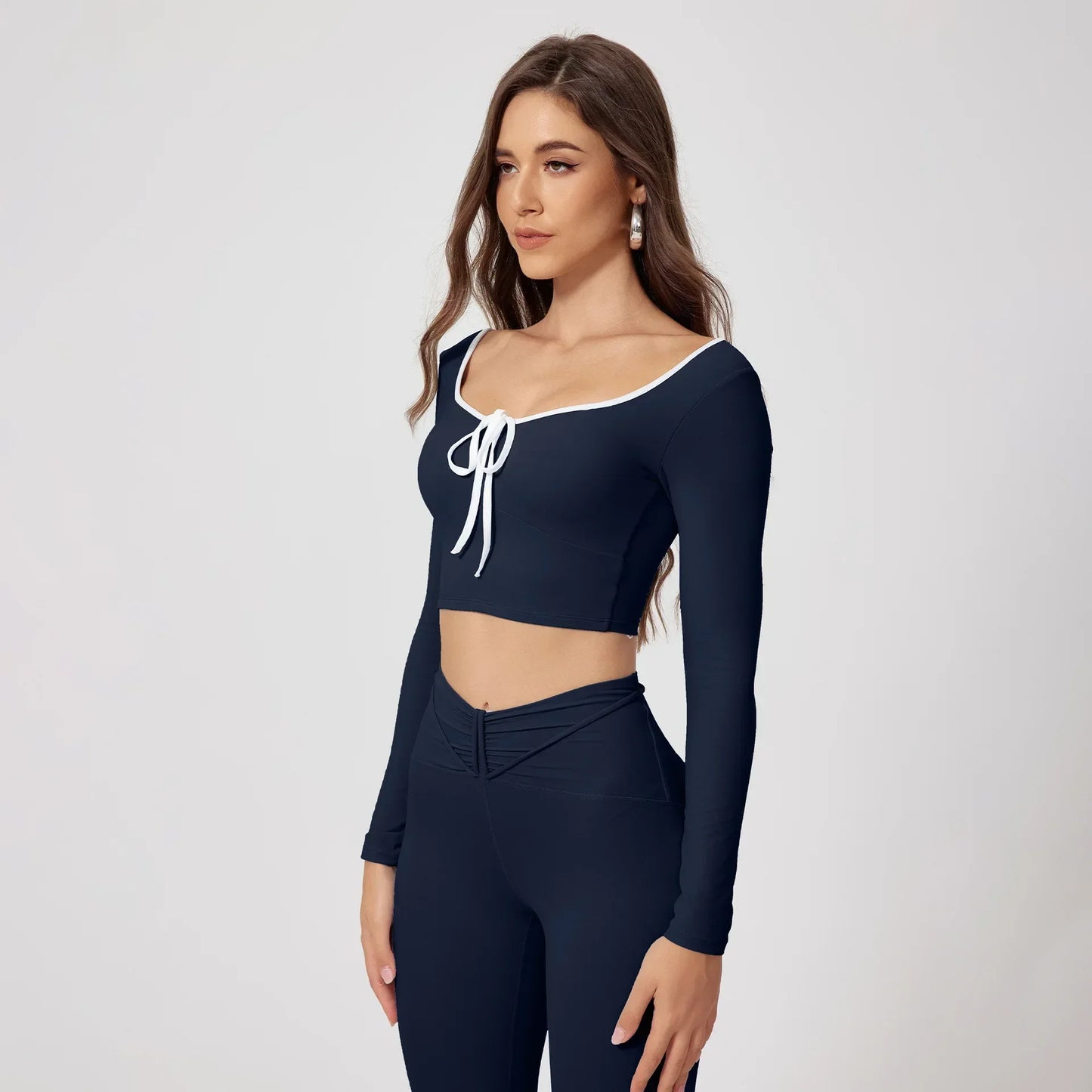 LYSARA LONG SLEEVE TOP AND HIGH-WAIST LEGGINGS SET