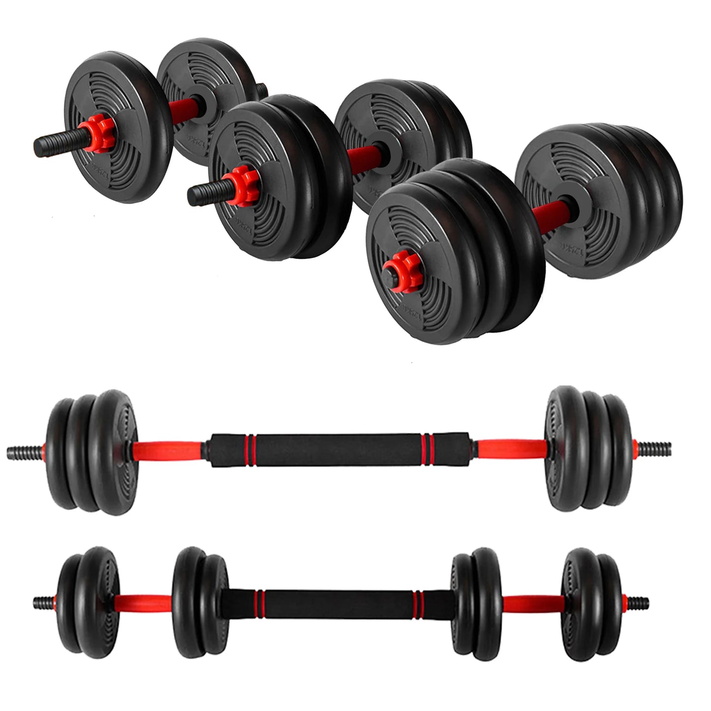 ADJUSTABLE DUMBBELL, BARBELL & KETTLEBELL SET
