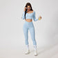 LYSARA LONG SLEEVE TOP AND HIGH-WAIST LEGGINGS SET