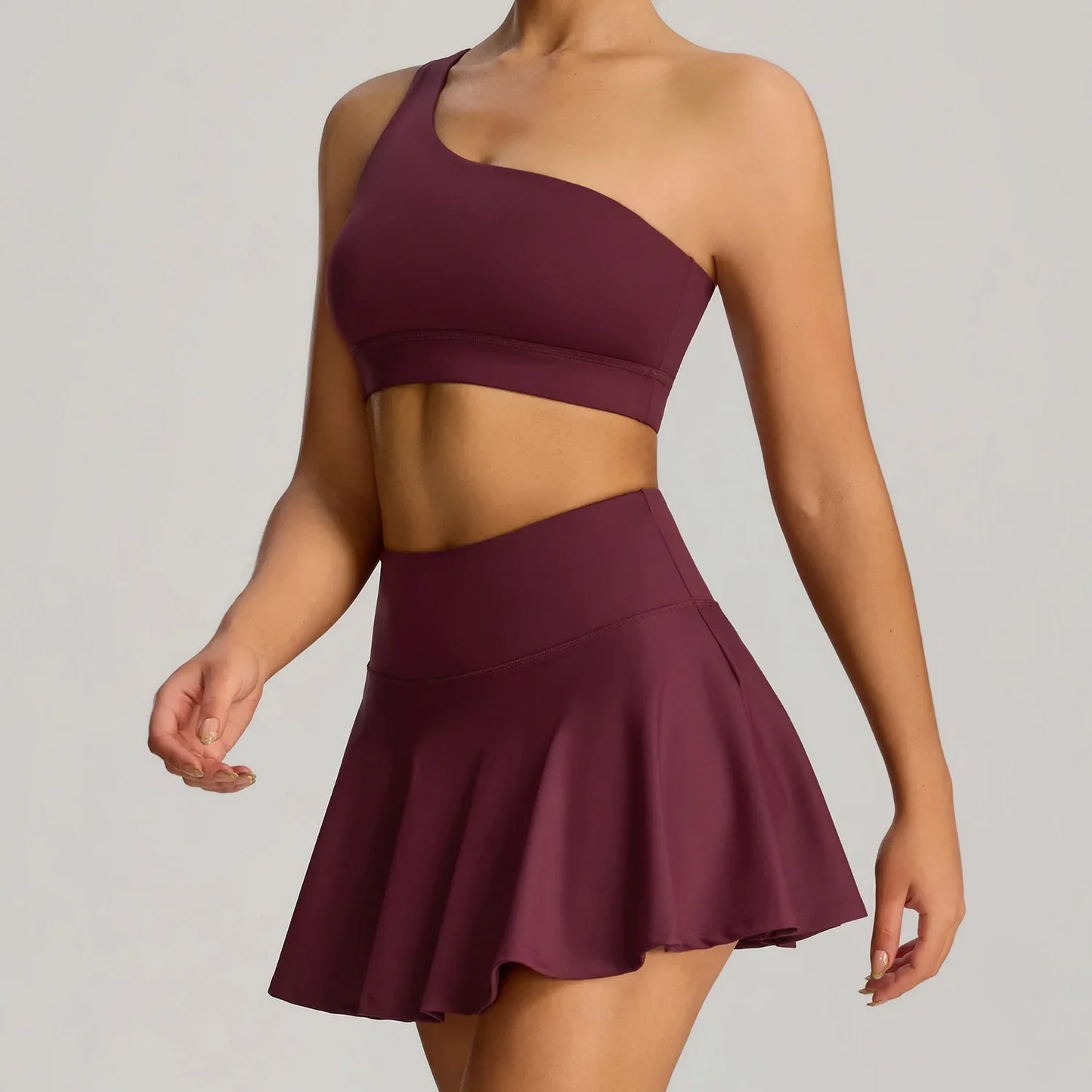 THE MURMUR ONE-SHOULDER SPORTS BRA