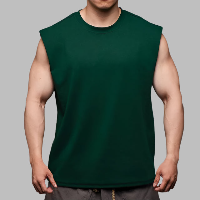 THE VAULT SLEEVELESS COTTON TEE-Singlets-Gym Giants