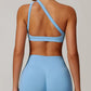 THE EVESSA ONE SHOULDER SPORTS BRA-Sports Bras-Gym Giants