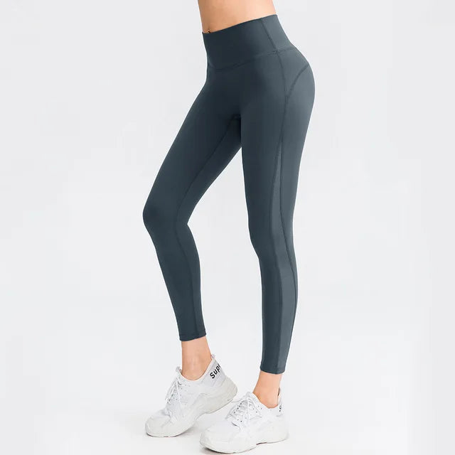 THE DAWN MESH PANEL SEAMLESS LEGGINGS-Leggings-Gym Giants