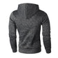 Caleb Hoodie - Marled grey polyester hoodie for winter warmth. Durable, temperature-regulating, and lightweight. Large drawstring hood and front pocket for added convenience.